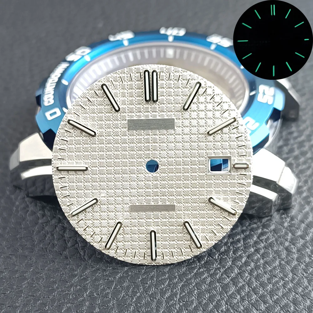 31.8MM Green Textured Watch Dial for NH35/NH36 7 31.8MM Green Textured Watch Dial for NH35/NH36 - Image 7