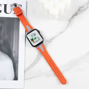 Two-Tone Leather Strap for Apple Watch Models 19 S28ba558fb7d94c1fadd3cab98c4deee3G