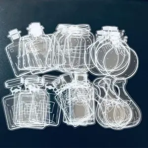 Set of 30 Dried Flower Bookmarks with Glass, Drift, and Perfume Shapes 13 S28d1f24da8f744259f0208869bd3a336g