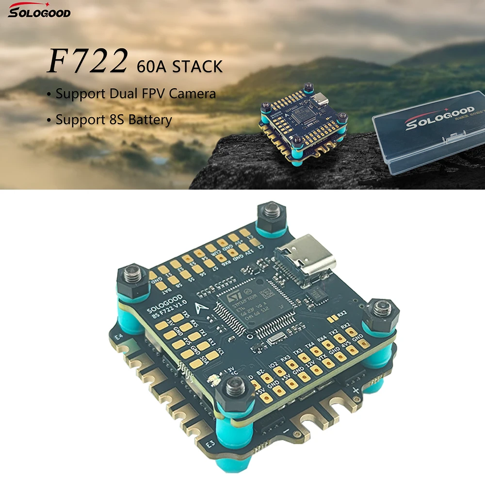 SoloGood F722 8S 60A FPV Drone Stack 7 SoloGood F722 8S 60A FPV Drone Stack - Image 7