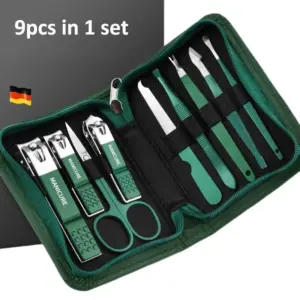 Stainless Steel Green Nail Care Set (6 or 9-Piece) 11 S2910b6645a304a32ba701068ab8c783bV 1