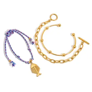 Ocean-Inspired Stainless Steel Fish Bone Bracelet 14 S292e27d3cd964a8eb5e218973d6cd5cea