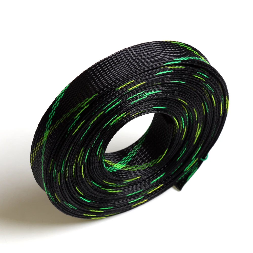 Black and Green Expandable Cable Sleeve 20m 3 Black and Green Expandable Cable Sleeve 20m - Image 3