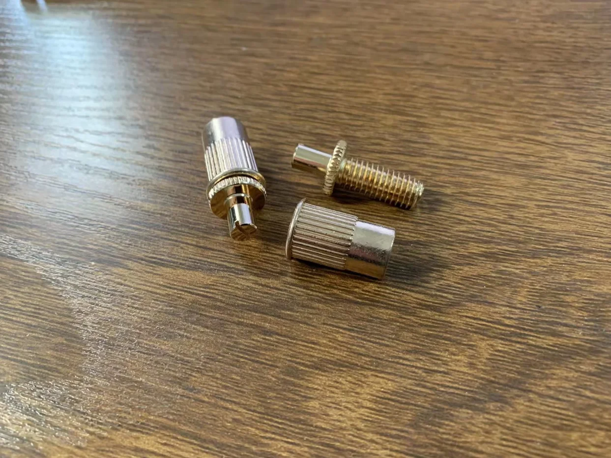 Gold Finish Six-String Guitar Bridge 6 Gold Finish Six-String Guitar Bridge - Image 6