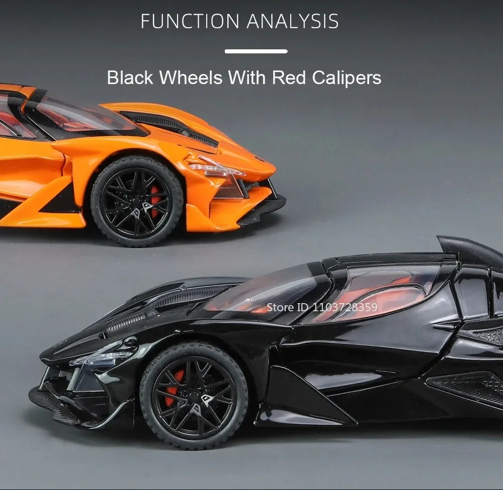 Black Apollo EVO Miniature Sports Car Model 3 Black Apollo EVO Miniature Sports Car Model - Image 3
