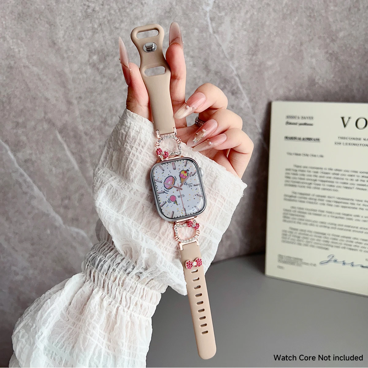 Girls Silicone Strap for Apple Watch Series 5-10 8 Girls Silicone Strap for Apple Watch Series 5-10 - Image 8