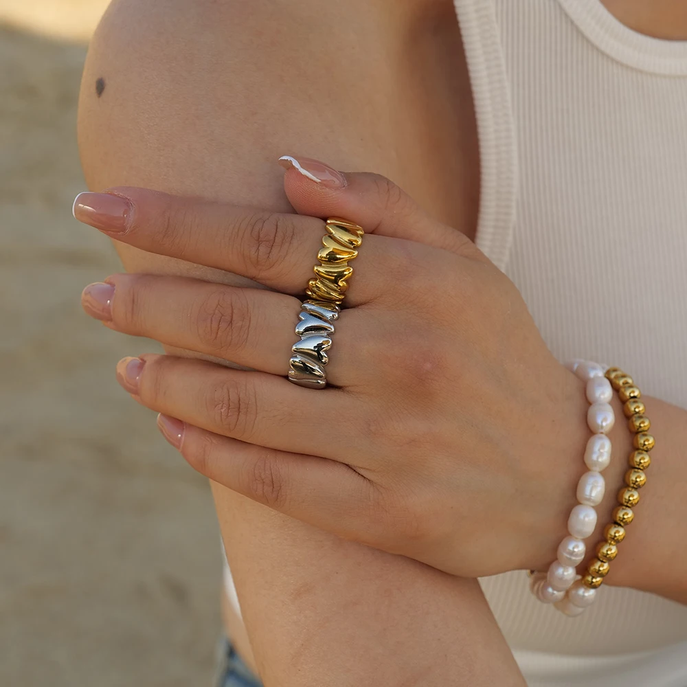 Heart-Shaped Stainless Steel Fashion Ring JDR2305028 4 Heart-Shaped Stainless Steel Fashion Ring JDR2305028 - Image 4