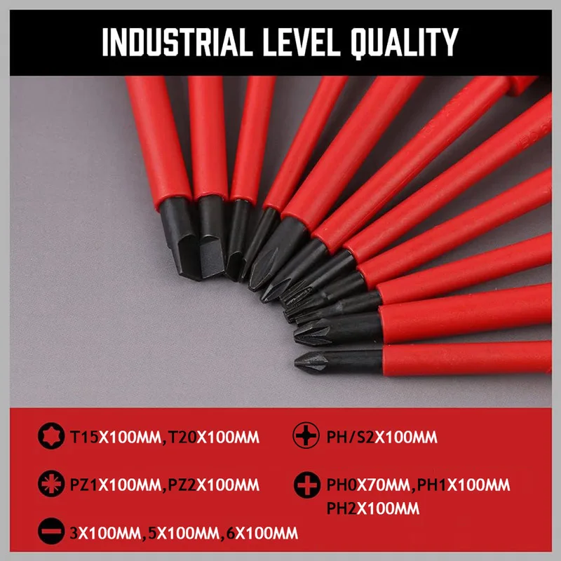 Insulated Electrical Screwdriver Set, 13-Piece 5 Insulated Electrical Screwdriver Set, 13-Piece - Image 5