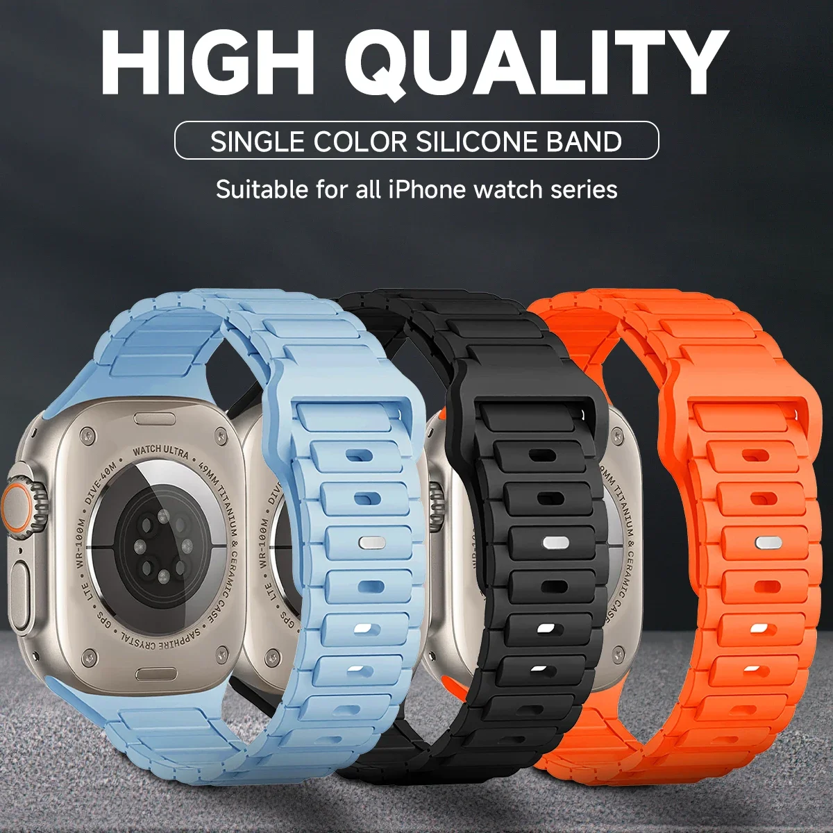 Silicone Strap for Apple Watch 38-49mm—Series 10-4 2 Silicone Strap for Apple Watch 38-49mm—Series 10-4 - Image 2