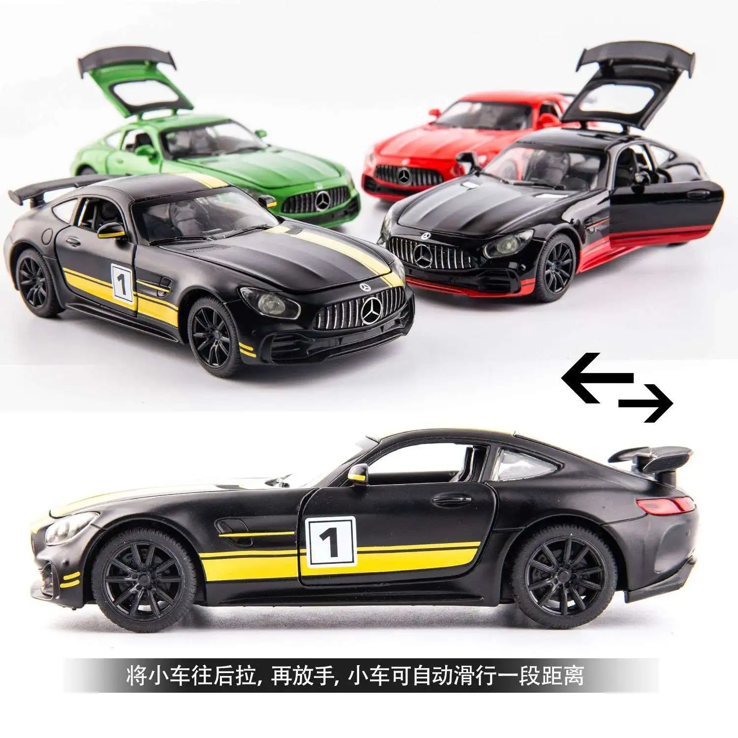Mercedes-Benz AMG GTR 1:32 Diecast Model in Green 2 Mercedes-Benz AMG GTR 1:32 Diecast Model in Green - Image 2