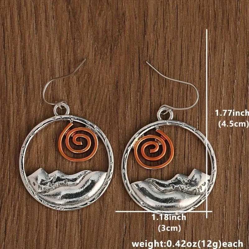 Geometric Silver-Accent Drop Earrings in Blue and Green 4 Geometric Silver-Accent Drop Earrings in Blue and Green - Image 4