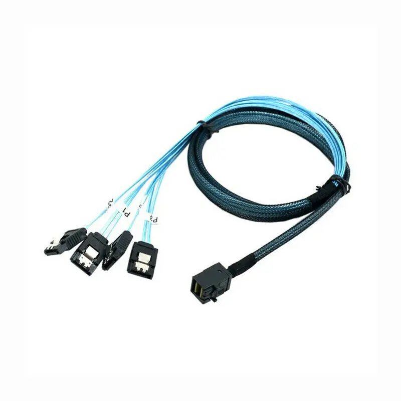 Mini SAS SFF-8643 to 4 SATA 7-pin Data Cable 2 Mini SAS SFF-8643 to 4 SATA 7-pin Data Cable - Image 2