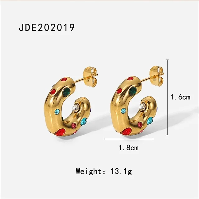 Vibrant Gold Stainless Steel Earrings for Women 7 Vibrant Gold Stainless Steel Earrings for Women - Image 7