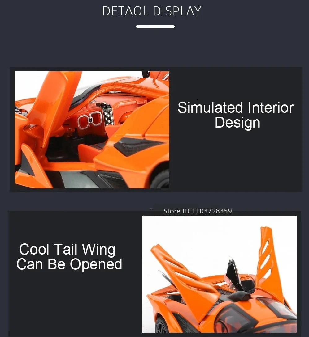 Black Apollo EVO Miniature Sports Car Model 4 Black Apollo EVO Miniature Sports Car Model - Image 4