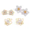 Floral Stainless Steel Earrings Set