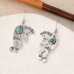 Vintage Zebra Earrings with Imitation Turquoise 10 S2a33f50c8d014c4581b7b60c2cef97f9d