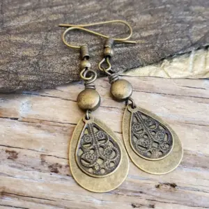 Vintage Waterdrop Earrings with Floral Filigree 3 S2ab25b28379b406cb3f8a97b713e71cdc