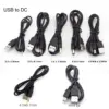 USB to DC Power Extension Cable 50-80cm with Multiple Connectors