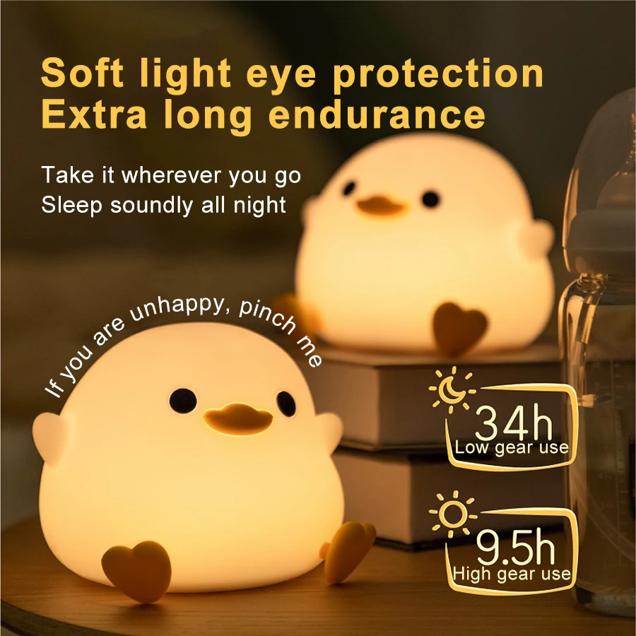 Cute Duck Night Light with Rechargeable Battery 3 Cute Duck Night Light with Rechargeable Battery - Image 3