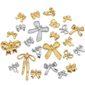 Stainless Steel Bow Knot Charms Set of 5 11 S2ad50802538c4f3490f01524e59571c9y