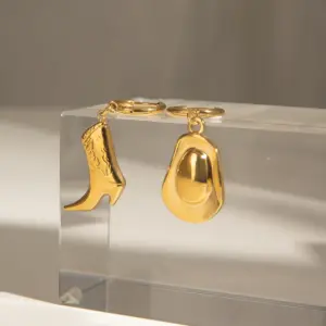 Cowgirl Boot Enamel Earrings in Stainless Steel 12 S2addcc164a3941b99e0ad7a3b8a82e54N