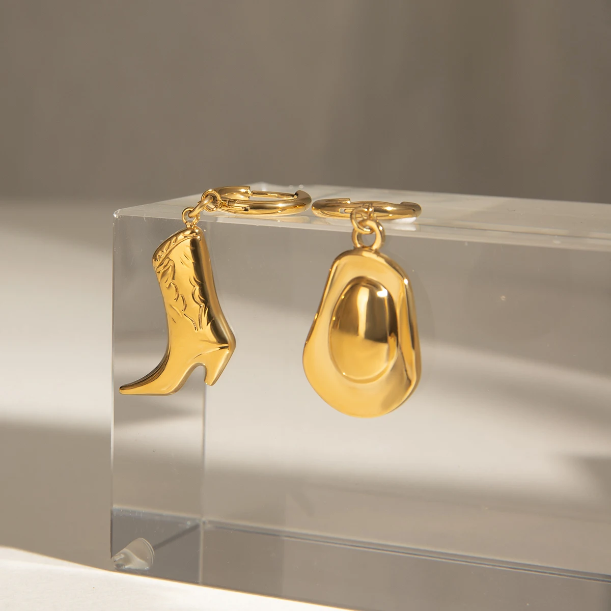 Cowgirl Boot Enamel Earrings in Stainless Steel 6 Cowgirl Boot Enamel Earrings in Stainless Steel - Image 6