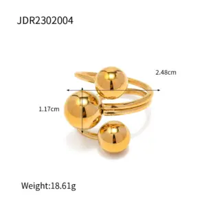 Modern Gold-Plated Stainless Steel Women's Ring 14 S2af0a5fbe5824fbdab633391876f41ccY
