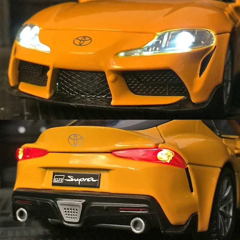 Yellow Toyota Supra GR 1:32 Diecast Model 3 Yellow Toyota Supra GR 1:32 Diecast Model - Image 3