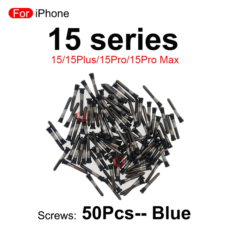 Set of 50 Black Screws for iPhone 15 Series 2 Set of 50 Black Screws for iPhone 15 Series - Image 2