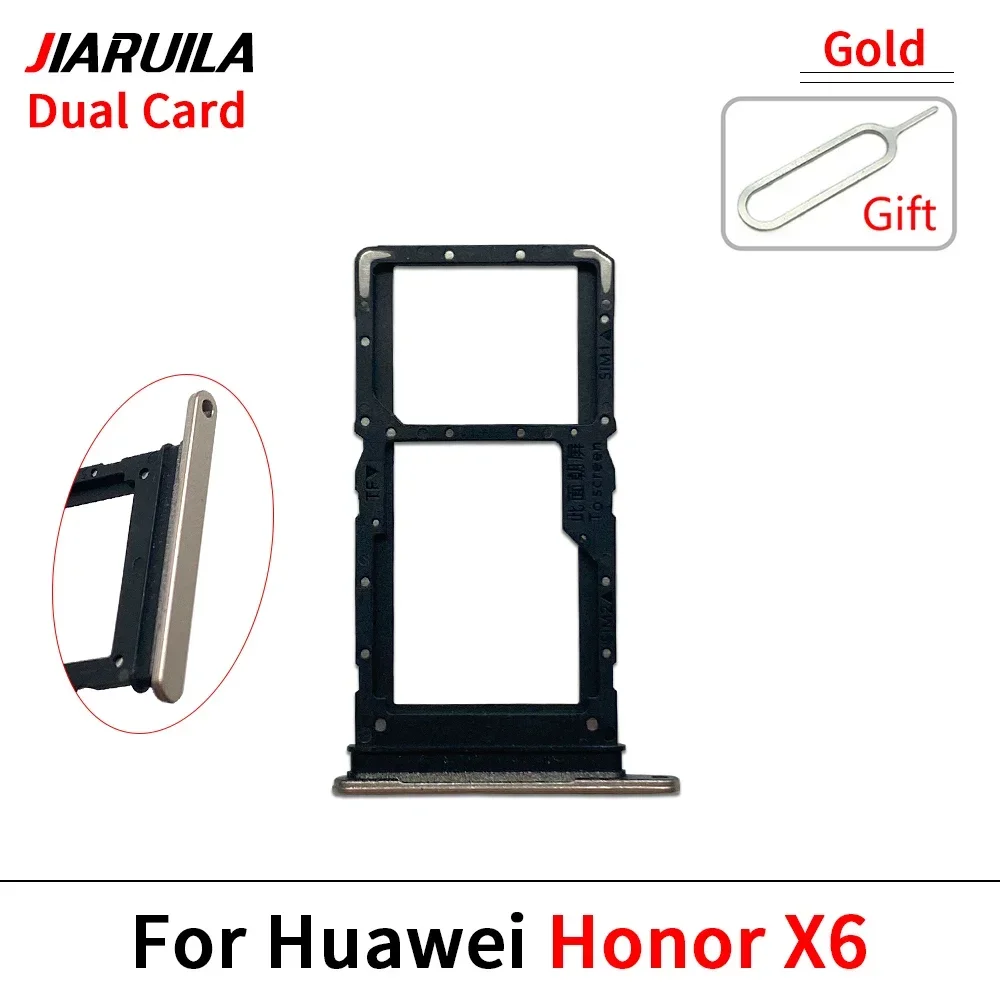 Huawei Honor X6 Dual SIM Card Tray Set in Black and Blue 10 Huawei Honor X6 Dual SIM Card Tray Set in Black and Blue - Image 10