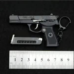 Miniature QSZ92 Keychain Replica in Black or Brown 7 S2b7f5b664db446d99828ce4ca50436543