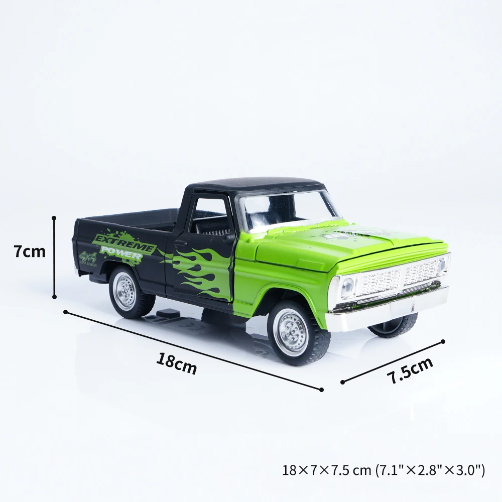 Vibrant Green Diecast Pickup Truck Model 3 Vibrant Green Diecast Pickup Truck Model - Image 3