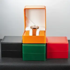 Square Leatherette Watch Storage Box for Men 12 S2be334f42f174cf581ade31d1c35050aU