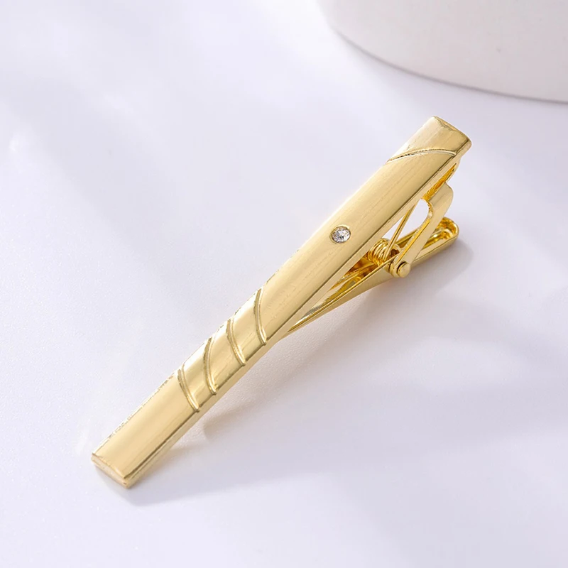 Gold Metal Tie Clip for Men 4 Gold Metal Tie Clip for Men - Image 4