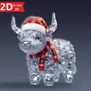 Highland Cow Christmas Figurine in Crystal Finish 9 S2bf36bc2e18249f3bac617fb64cff1540