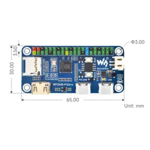 RP2040 PiZero Development Board 40mm x 40mm 12 S2bf6b04b2cbe4b9d8117fc7a04ec84bak