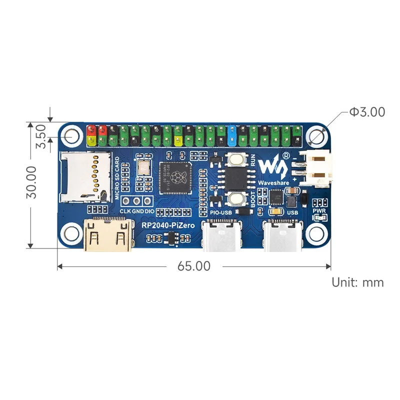 RP2040 PiZero Development Board 40mm x 40mm 6 RP2040 PiZero Development Board 40mm x 40mm - Image 6