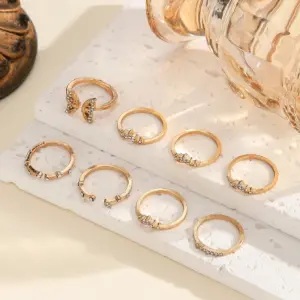 Elegant Set of Eight Butterfly Rings 10 S2c05e98998f14d4fabac613340b2d03fI