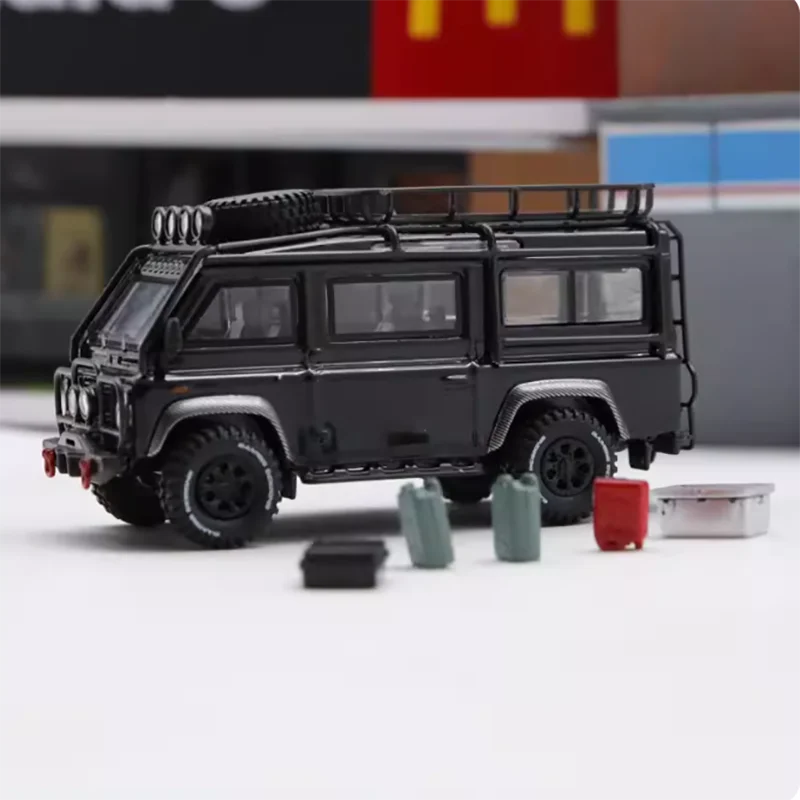 Land Rover Defender 1/64 Diecast Model in Military Green 5 Land Rover Defender 1/64 Diecast Model in Military Green - Image 5
