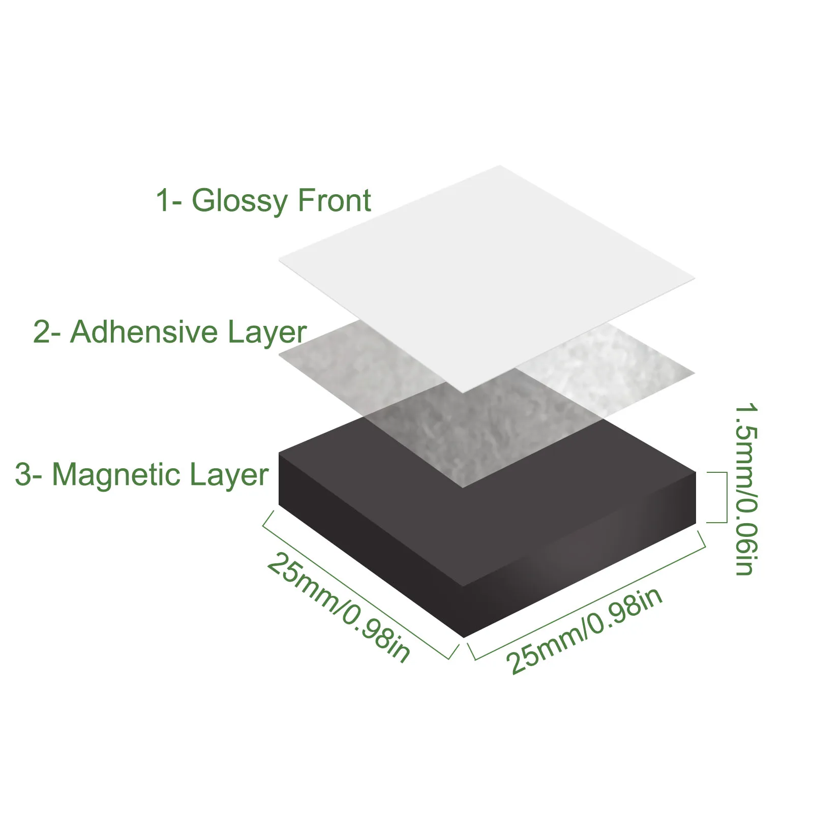 Magnetic 25mm Square Miniature Bases Set 5 Magnetic 25mm Square Miniature Bases Set - Image 5