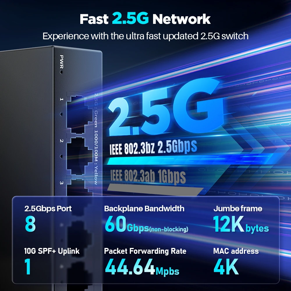 8-Port 2.5G Ethernet Switch with 10G SFP+ Port 3 8-Port 2.5G Ethernet Switch with 10G SFP+ Port - Image 3