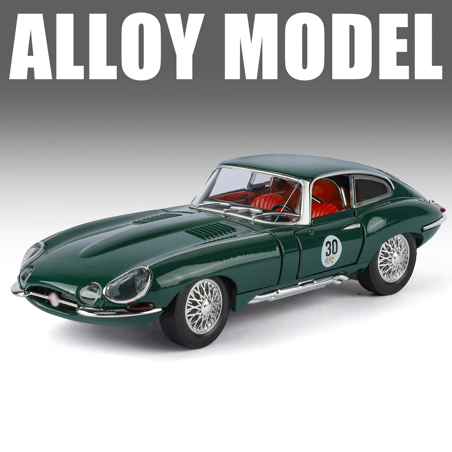 1:24 Silver Jaguar E-type Diecast Model 10 1:24 Silver Jaguar E-type Diecast Model - Image 10