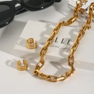 Stainless Steel Skeleton Necklace with Gold Finish 11 S2c4631df20a94f6a91a7df3eb696fc16h