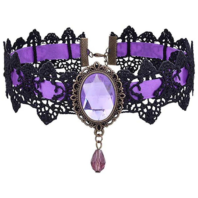 Gothic Victorian Black Lace Necklace 10 Gothic Victorian Black Lace Necklace - Image 10