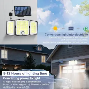 Solar Outdoor Wall Light with LED, Motion Sensor 12 S2c5016124c8e478d9df9233dd22968de3
