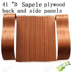 Sapele Wood Guitar Back Panel for Classical / OM 10 S2c5689c60b1743f4a2d1980a075ad2ab9