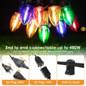 Vibrant Outdoor Christmas String Lights 25ft & 65ft 10 S2c60437d998a4a24ab41681a9bcd0e55z