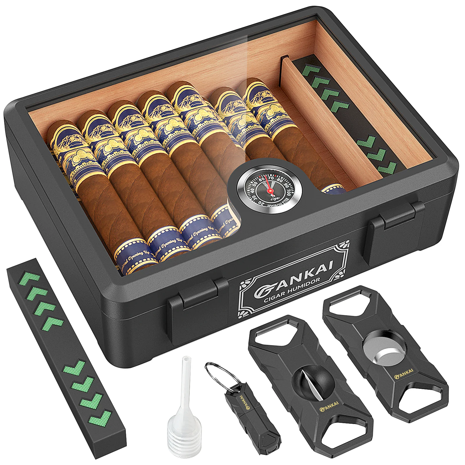 Glass-Top Cigar Humidor for Enthusiasts 8 Glass-Top Cigar Humidor for Enthusiasts - Image 8