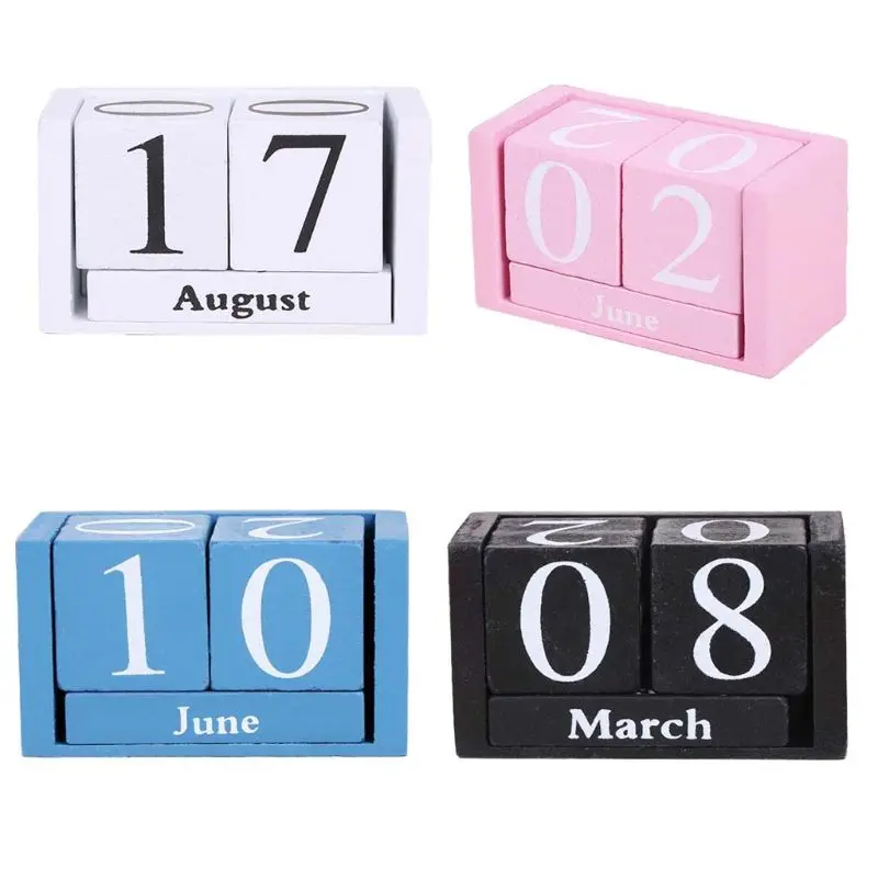 Vintage Wooden Calendar Blocks for Desk 2 Vintage Wooden Calendar Blocks for Desk - Image 2