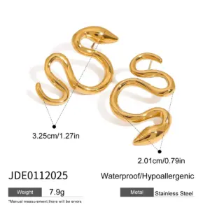 Stainless Steel Serpent Kiss Earrings 13 S2ca675aaa866434bb46897e0984b3060E